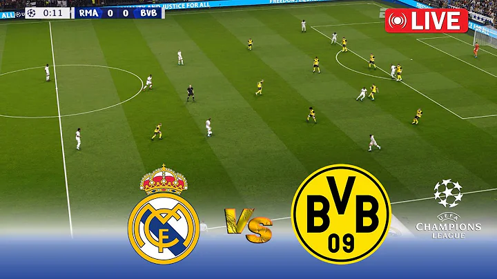 watch live بث مباشر مباريات اليوم 🔴LIVE : Real Madrid vs Borussia Dortmund | UEFA Champions League 2024 | PES Game Simulation