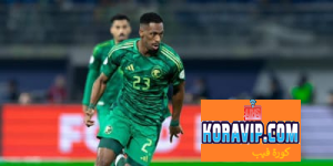 شاهد بيانات النصف المباراة الأول بين السعودية والبحرين